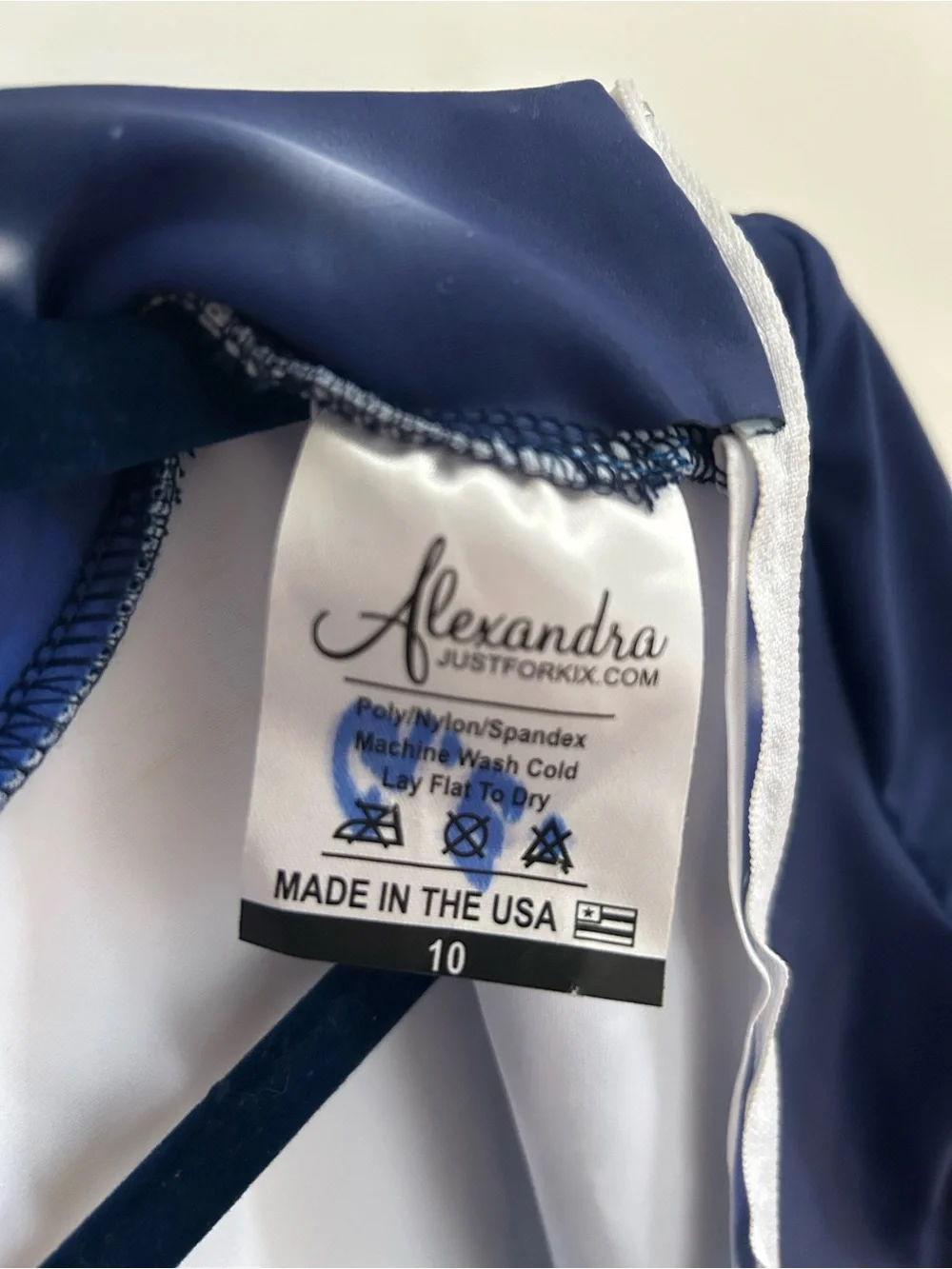 Alexandra Magical Moment Navy Blue Sparkle Leotard -Size 10